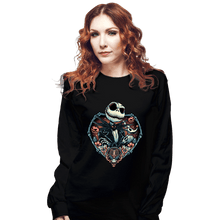 Load image into Gallery viewer, Daily_Deal_Shirts Long Sleeve Shirts, Unisex / Small / Black Heart Jack Skellington