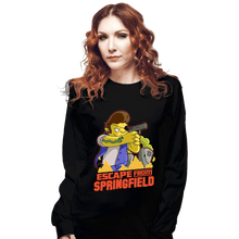 Load image into Gallery viewer, Daily_Deal_Shirts Long Sleeve Shirts, Unisex / Small / Black Escape From Springfield