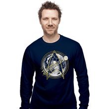 Load image into Gallery viewer, Shirts Long Sleeve Shirts, Unisex / Small / Navy Moonlight Boldly Night