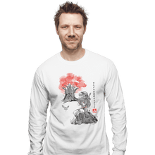Load image into Gallery viewer, Shirts Long Sleeve Shirts, Unisex / Small / White The Great Deku Sumi-e
