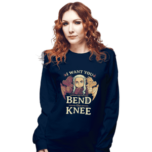 Shirts Long Sleeve Shirts, Unisex / Small / Navy Bend The Knee