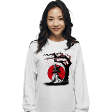 Load image into Gallery viewer, Shirts Long Sleeve Shirts, Unisex / Small / White Wandering Samurai