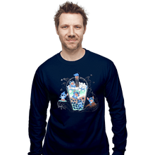 Load image into Gallery viewer, Daily_Deal_Shirts Long Sleeve Shirts, Unisex / Small / Navy Bubble Stitch