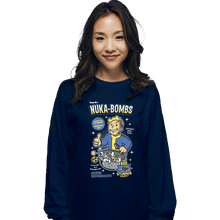 Load image into Gallery viewer, Shirts Long Sleeve Shirts, Unisex / Small / Navy Nuka Bombs