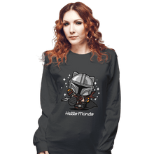 Load image into Gallery viewer, Shirts Long Sleeve Shirts, Unisex / Small / Charcoal Hello Mando