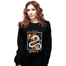 Load image into Gallery viewer, Shirts Long Sleeve Shirts, Unisex / Small / Black Sin of Envy Serpent