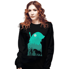 Load image into Gallery viewer, Shirts Long Sleeve Shirts, Unisex / Small / Black Hylian Silhouette
