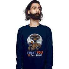 Load image into Gallery viewer, Daily_Deal_Shirts Long Sleeve Shirts, Unisex / Small / Navy Uncle E.T.
