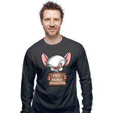 Load image into Gallery viewer, Daily_Deal_Shirts Long Sleeve Shirts, Unisex / Small / Charcoal Free World Domination