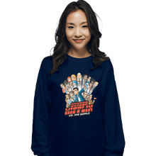 Load image into Gallery viewer, Daily_Deal_Shirts Long Sleeve Shirts, Unisex / Small / Navy Dunder Mifflin VS. The World