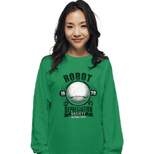 Load image into Gallery viewer, Shirts Long Sleeve Shirts, Unisex / Small / Irish Green Robot Depreciation Society