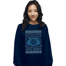 Load image into Gallery viewer, Shirts Long Sleeve Shirts, Unisex / Small / Navy Water Tribe Ugly Sweater