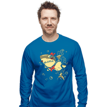 Load image into Gallery viewer, Shirts Long Sleeve Shirts, Unisex / Small / Sapphire Tsundere Shark