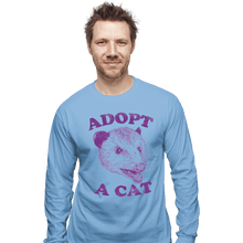Load image into Gallery viewer, Shirts Long Sleeve Shirts, Unisex / Small / Powder Blue Adopt A Cat