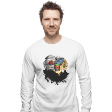 Load image into Gallery viewer, Shirts Long Sleeve Shirts, Unisex / Small / White Robot Touch