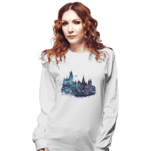 Load image into Gallery viewer, Shirts Long Sleeve Shirts, Unisex / Small / White Watercolor School