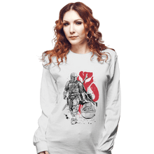 Load image into Gallery viewer, Shirts Long Sleeve Shirts, Unisex / Small / White Lone Hunter And Cub
