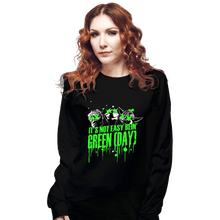 Load image into Gallery viewer, Shirts Long Sleeve Shirts, Unisex / Small / Black It's Not Easy Bein' Green