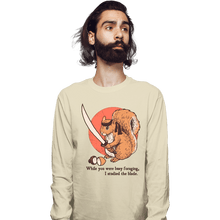 Load image into Gallery viewer, Daily_Deal_Shirts Long Sleeve Shirts, Unisex / Small / Natural Squirrel Blade