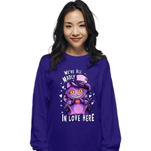 Load image into Gallery viewer, Shirts Long Sleeve Shirts, Unisex / Small / Violet We're All Madly In Love Here