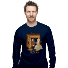Load image into Gallery viewer, Secret_Shirts Long Sleeve Shirts, Unisex / Small / Navy Girl In The Fireplace
