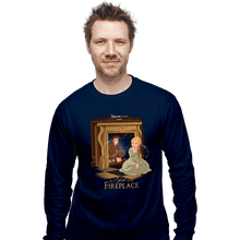 Load image into Gallery viewer, Secret_Shirts Long Sleeve Shirts, Unisex / Small / Navy Girl In The Fireplace