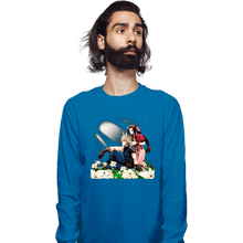 Load image into Gallery viewer, Shirts Long Sleeve Shirts, Unisex / Small / Sapphire Flower Children