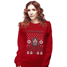 Load image into Gallery viewer, Shirts Long Sleeve Shirts, Unisex / Small / Red Vader Christmas