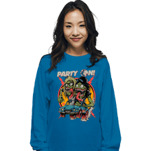 Load image into Gallery viewer, Shirts Long Sleeve Shirts, Unisex / Small / Sapphire Party On