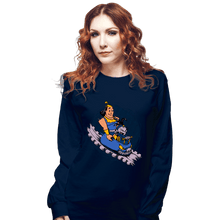 Load image into Gallery viewer, Daily_Deal_Shirts Long Sleeve Shirts, Unisex / Small / Navy Emperor's New Roller Coaster