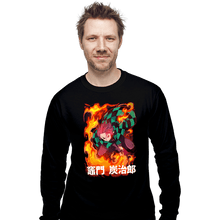 Load image into Gallery viewer, Shirts Long Sleeve Shirts, Unisex / Small / Black Slayer Tanjiro