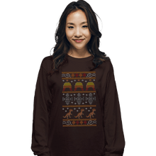 Load image into Gallery viewer, Daily_Deal_Shirts Long Sleeve Shirts, Unisex / Small / Dark Chocolate Shiny Christmas
