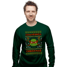 Load image into Gallery viewer, Shirts Long Sleeve Shirts, Unisex / Small / Forest Michelangelo Christmas
