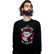 Load image into Gallery viewer, Shirts Long Sleeve Shirts, Unisex / Small / Black Coffee Vampire