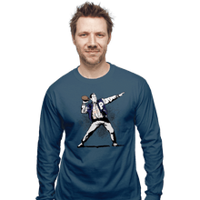 Load image into Gallery viewer, Daily_Deal_Shirts Long Sleeve Shirts, Unisex / Small / Indigo Blue Touchdown