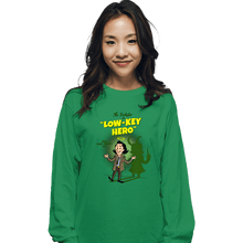 Load image into Gallery viewer, Secret_Shirts Long Sleeve Shirts, Unisex / Small / Irish Green Low-Key Hero