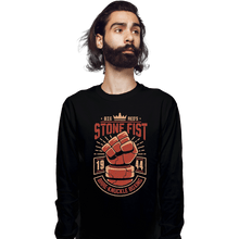 Load image into Gallery viewer, Shirts Long Sleeve Shirts, Unisex / Small / Black Stone Fist Boxing