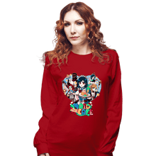 Load image into Gallery viewer, Shirts Long Sleeve Shirts, Unisex / Small / Red Final Heaven Maid Cafe