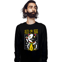 Load image into Gallery viewer, Shirts Long Sleeve Shirts, Unisex / Small / Black Emil Maneki Neko