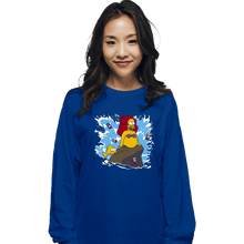 Load image into Gallery viewer, Shirts Long Sleeve Shirts, Unisex / Small / Royal Blue The Little Beerman