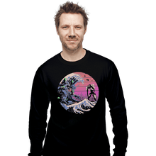 Load image into Gallery viewer, Shirts Long Sleeve Shirts, Unisex / Small / Black Retro Wave EVA