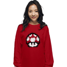 Load image into Gallery viewer, Shirts Long Sleeve Shirts, Unisex / Small / Red Mushroom Spray
