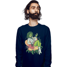 Load image into Gallery viewer, Shirts Long Sleeve Shirts, Unisex / Small / Navy Do You Love Me