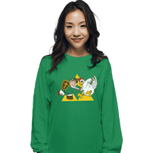Load image into Gallery viewer, Shirts Long Sleeve Shirts, Unisex / Small / Irish Green Hylian Guy