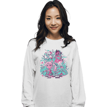 Load image into Gallery viewer, Shirts Long Sleeve Shirts, Unisex / Small / White A N I M E W A V E