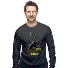 Load image into Gallery viewer, Shirts Long Sleeve Shirts, Unisex / Small / Charcoal Mordor's Army