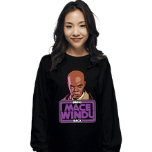 Load image into Gallery viewer, Secret_Shirts Long Sleeve Shirts, Unisex / Small / Black Bring Mace Windu Back