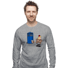 Load image into Gallery viewer, Shirts Long Sleeve Shirts, Unisex / Small / Sports Grey The Tardis Monkey