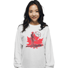 Load image into Gallery viewer, Shirts Long Sleeve Shirts, Unisex / Small / White Canada's Ass