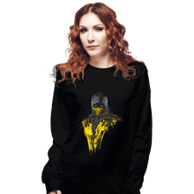 Load image into Gallery viewer, Shirts Long Sleeve Shirts, Unisex / Small / Black Mortal Fire